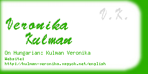 veronika kulman business card